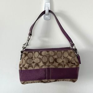 Classic Vintage Coach Clutch/Shoulder Bag in Purple